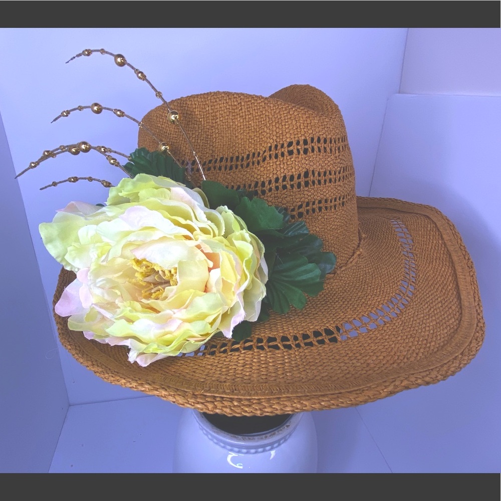 Hat with embellishments for summer fun and festivals!